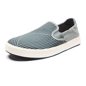 OluKai Mens Lae'ahi Lole Slip-On Shoes Loafers Men' Size 12 $100 Pale Grey/Storm